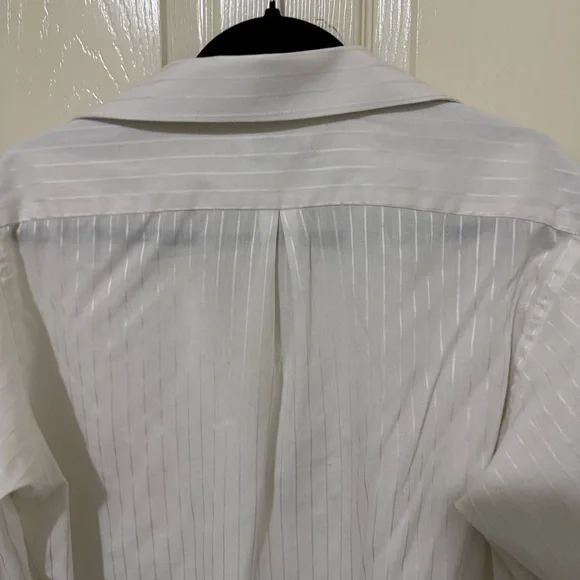 White Button Up Striped Shirt - Picture 8 of 8